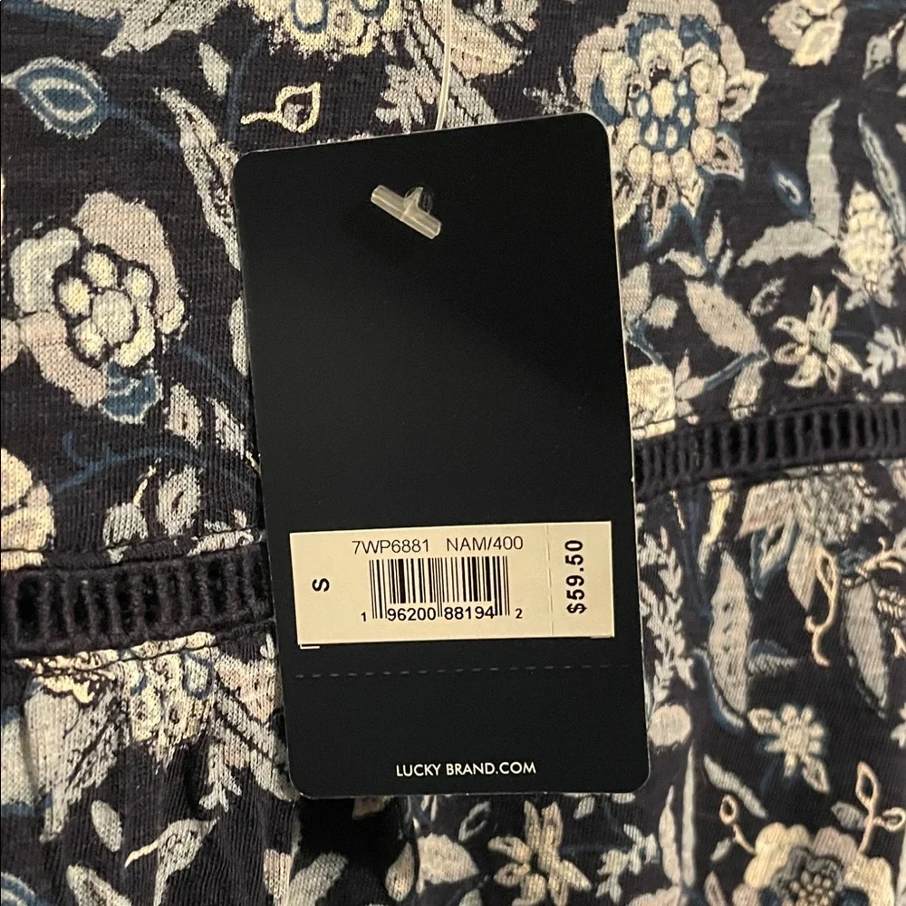Lucky Brand Navy and White Floral Top - Picture 6 of 6